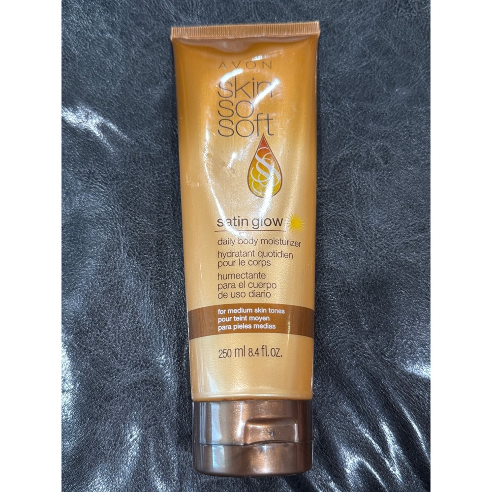 Avon Skin So Soft Satin Glow Daily Body Moisturizer 8.4 fl oz for Medium Skin